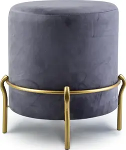 Affek Design LILY Puf ciemny szary h46x42cm