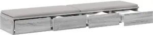 Выдвижные ящики под кровать VidaXL 150 x 36,5 x 16,5 см Серый Sonoma, инжиниринговая древесина