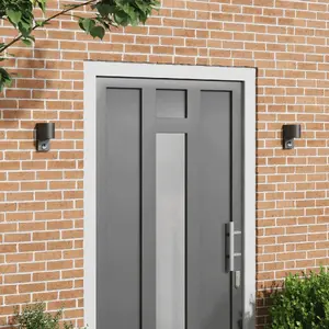 Outdoor Wall Light VidaXL model 4005982, set of 2, black stainless steel, IP44