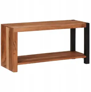 Книжная полка VidaXL 80 x 30 x 110 см коричневый/чёрный - открытая стеллажная секция