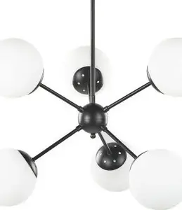 Pendant lamp Beliani ADAWRO 6-point black metal