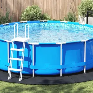 Pool Cover VidaXL round black plastic 458 cm diameter