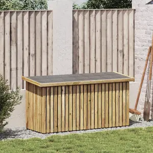 Wooden Outdoor Storage Box VidaXL 119x44x58.5 cm Treated Pine