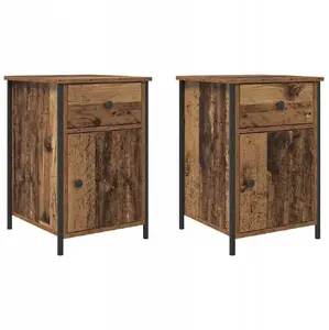 Nightstand set VidaXL 2 pcs, reclaimed wood finish, 40x42x60 cm each