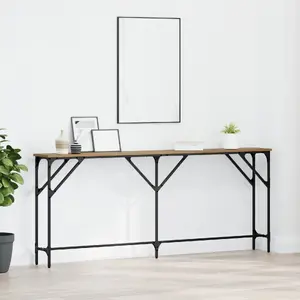 Konsoles galds VidaXL 180x23x75 cm ciets ozols