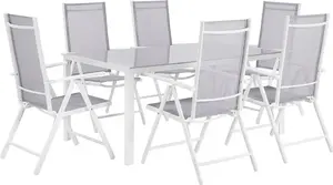Садовый комплект Shumee CATANIA — стол и 6 стульев, серый