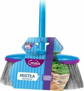Outdoor garden broom Politan Gosia Gosia Miotła — stiff bristles, with handle, model GOS000279