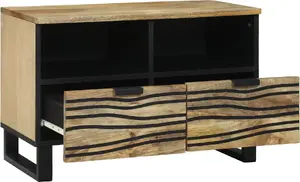 ТВ-стол VidaXL модель 4017937 — массив мангового дерева, 70 x 33,5 x 46 см