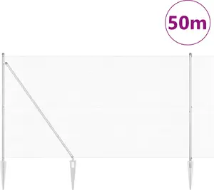 Сварной садовый забор с 13 столбиками и шипами 1,5 x 50 м, VidaXL, оцинкованная сталь