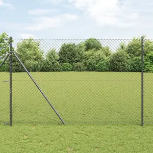 Сетчатый забор серый 1,6 x 25 м сталь VidaXL 42004835