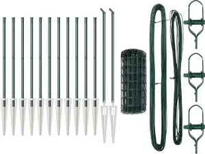 Fence panel VidaXL Euro with 13 spikes 0.8 x 25 m galvanized steel green