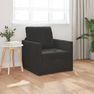 Диван-кровать VidaXL модель 4106614 чёрный бархат 74×77×81 см