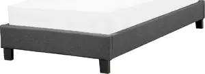 Тканевое кроватное основание Beliani ROANNE 90 x 200 см, серое, без изголовья