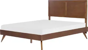 Деревянная кровать Beliani ISTRES 180 x 200 см тёмная отделка, деревянный каркас