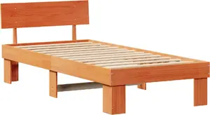 Каркас кровати VidaXL модель 872583 Восково-коричневый 100 x 200 см Массив сосны