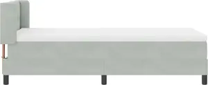 Кровать с матрасом VidaXL 90x200 см бархат светло-серый