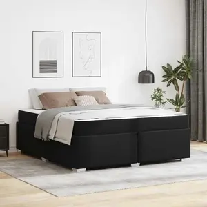 Каркас кровати VidaXL модель 3399246 Черный 180 x 200 см Искусственная кожа