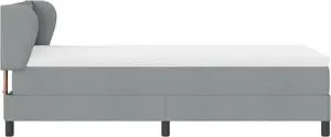 Кровать Box Spring VidaXL с матрасом 90x200 см светло-серый ткань
