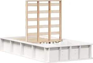 Каркас кровати с хранилищем VidaXL 80 x 200 см Белое дерево
