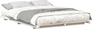 Каркас кровати VidaXL 140 x 200 см Белая массив сосны