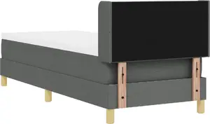 Кровать Box Spring с матрасом VidaXL 80 x 200 см, тёмно-серая ткань