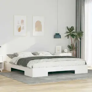 Каркас кровати VidaXL 180 x 200 см Белая массив сосны