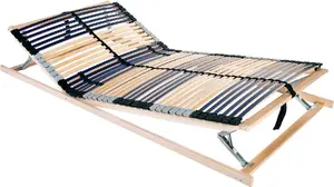 Līstes gultas rāmis VidaXL 100 x 190 cm Brūns Ciets bērza koks