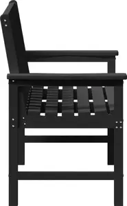 Садовая скамья VidaXL 120 см черная HDPE — уличная скамья с синтетическими ламелями
