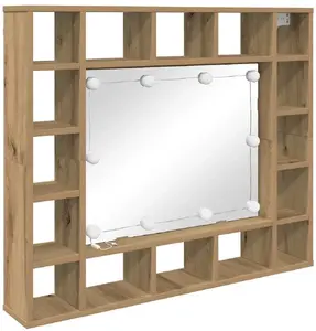 Шкаф с зеркалом VidaXL Ze LED Lights дуб artisan 91 x 15 x 76,5 см