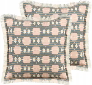 Decorative Cushion Beliani DIANTHUS 60 x 60 cm, geometric multicolour, set of 2