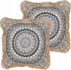 Cushion set Beliani AGRIMONY — 2 polyester cushions, black