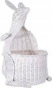 Плетёная корзина «кенгуру» из ротанга Beliani KAPITI — белая
