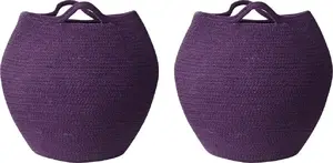 Storage baskets set Beliani PANJGUR — 2 cotton baskets, purple