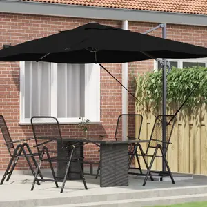 Parasol umbrella VidaXL Boczy with polyester canopy and metal frame, large