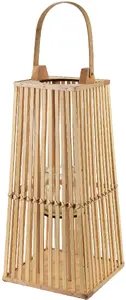 Lantern lampion No name LUCIE NATURAL 23 x h48 cm fabric and frame