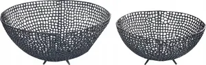 Decorative Bowl Set Beliani KRUKUT, 2-piece, black