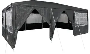 Party Tent VidaXL 6x4 m Anthracite with 10 Side Walls PE