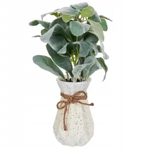Artificial potted plant Beliani Peperomia argyreia 30 cm — decorative indoor faux plant