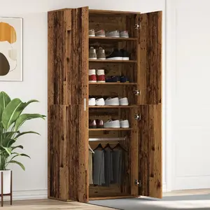 Тумба для обуви VidaXL 3333873 Stare Drewno 80x39x180 см инженерная древесина