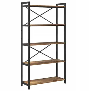 Книжная полка VidaXL Stare drewno 80 x 30 x 153 см — деревянная напольная стеллажная секция