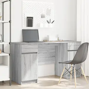 Стол VidaXL модель 3328512, серый, 140 см x 49 см