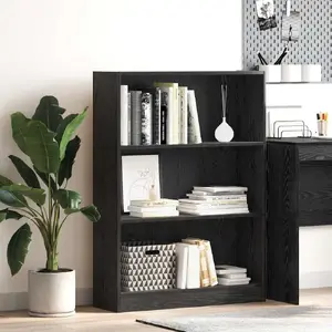 Книжная полка VidaXL модель 875016, цвет «черный дуб», 80×24×109 см, ДСП