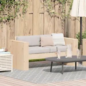 Āra divvietīgs dīvāns VidaXL modelis 873866 — masīvkoks (priede), 134×60×62 cm