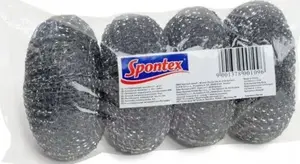 Nerūsējošā tērauda skruberi Spontex Inox Extra lieli 4 gab. pa 40 g