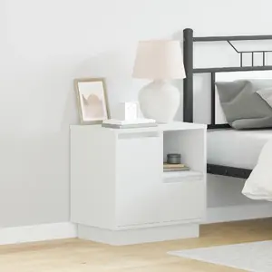Nightstand VidaXL model 869578 white MDF rectangular medium size