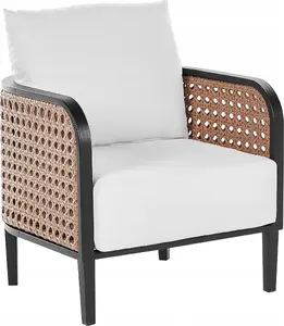 Outdoor armchair Beliani MONTEFALCO in off-white — garden seating