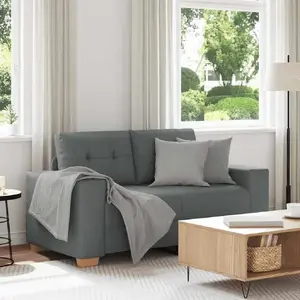 Двухместный диван VidaXL 120 см, темно‑серый тканевый