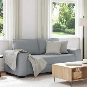 Диван 2-местный VidaXL модель 4105166, обивка тканью, светло-серый, 140 см