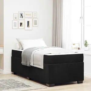 Каркас кровати с матрасом VidaXL 100 x 200 см, чёрный бархат