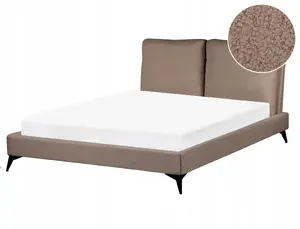 Кровать Beliani MELLE 140 x 200 см Коричневая